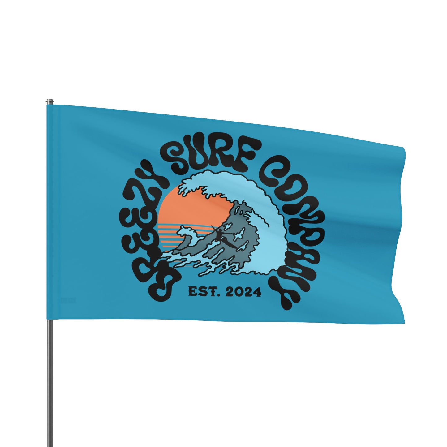 Breezy Surf Co. Logo Flag