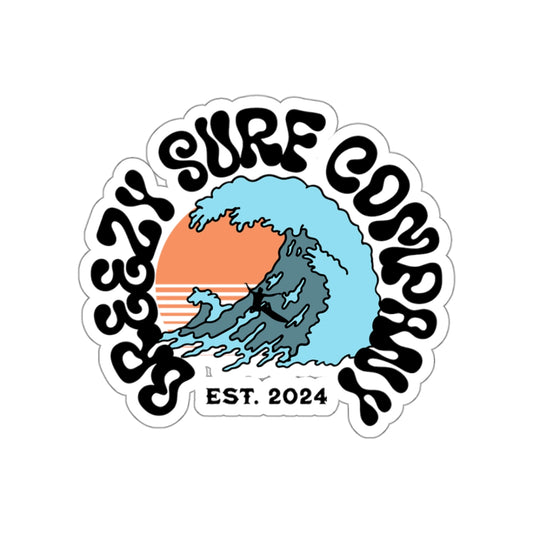 Breezy Surf Co. Logo Sticker