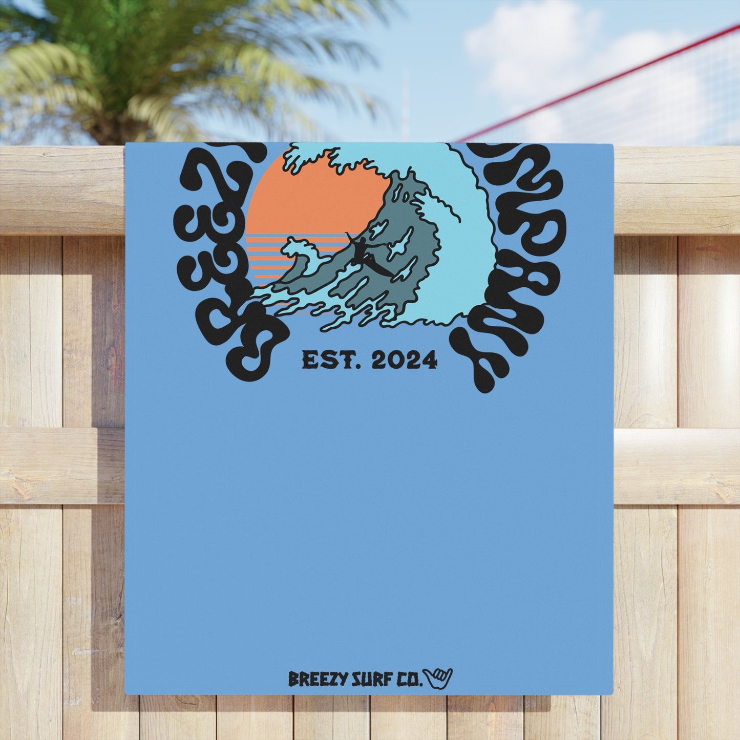 Breezy Surf Co. Logo Beach Towel