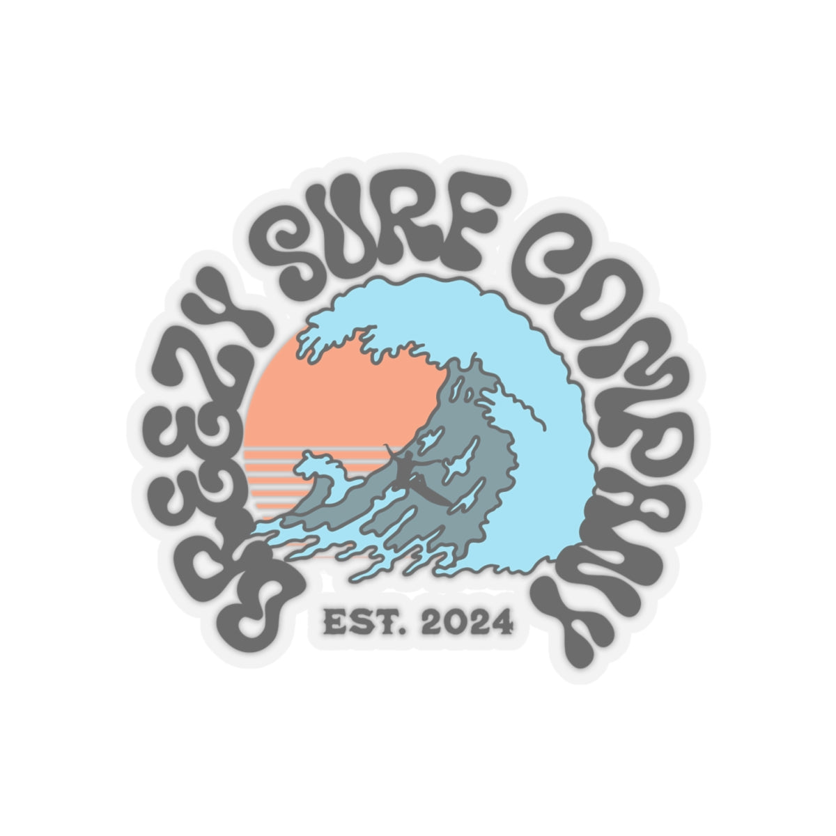 Breezy Surf Co. Logo Sticker