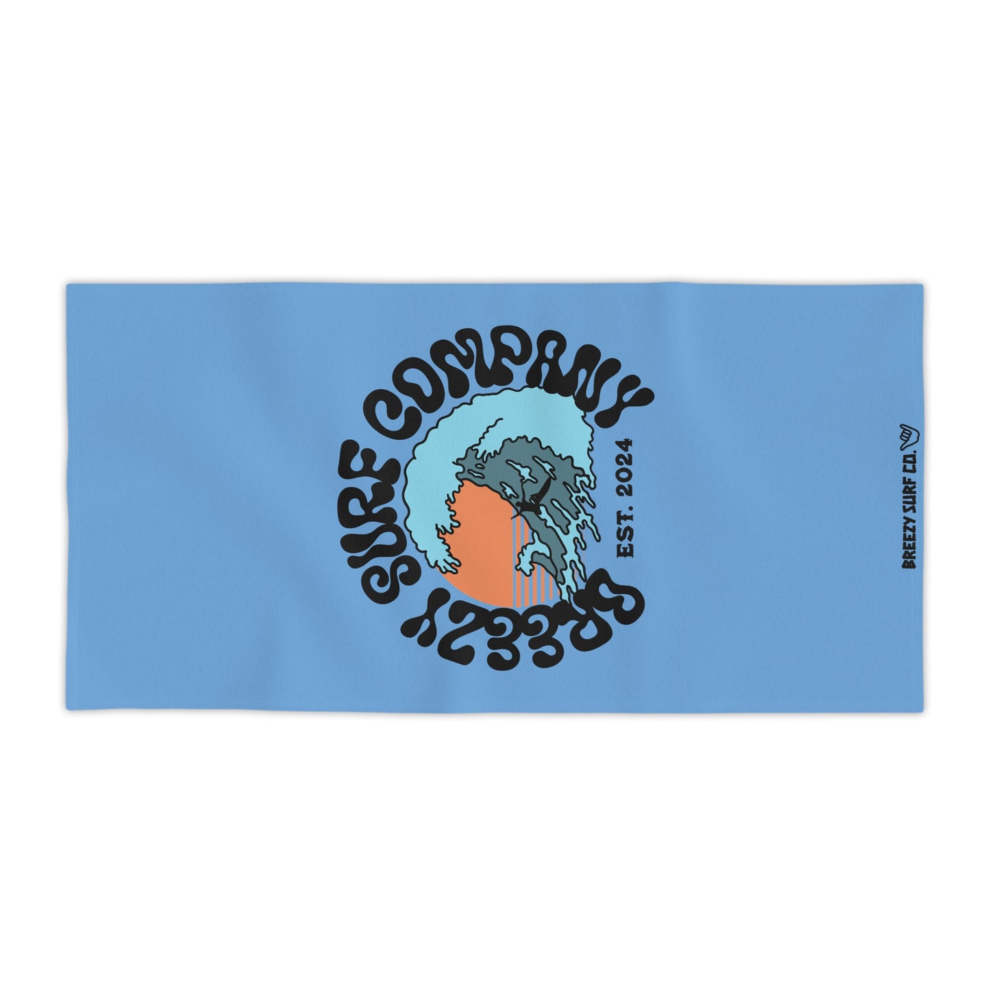 Breezy Surf Co. Logo Beach Towel