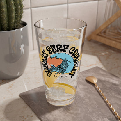 Breezy Surf Co. Logo Glass, 16oz